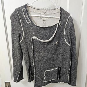 Vintage Havana asymmetrical sweatshirt jacket, sz m